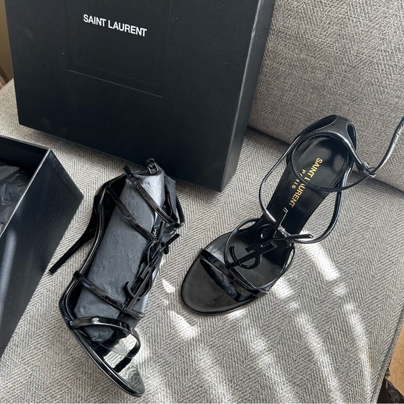 Saint Laurent Patent Leather Cassandra Heels - Picture 2 of 10